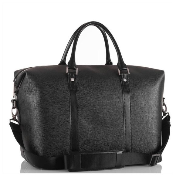 NWT BRAHMIN Duxbury Duffle in Black Avalon Genuine Leather - Picture 3 of 12